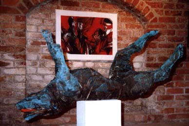 Armer Hund. Holz. 2000